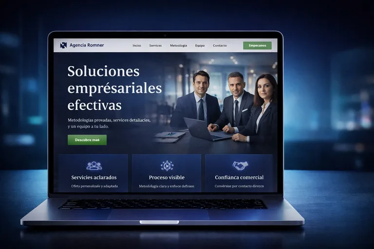 Proyecto conceptual de sitio corporativo para agencia o empresa de servicios