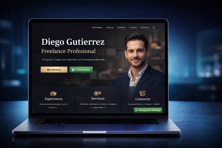 Proyecto conceptual de portafolio para profesional independiente
